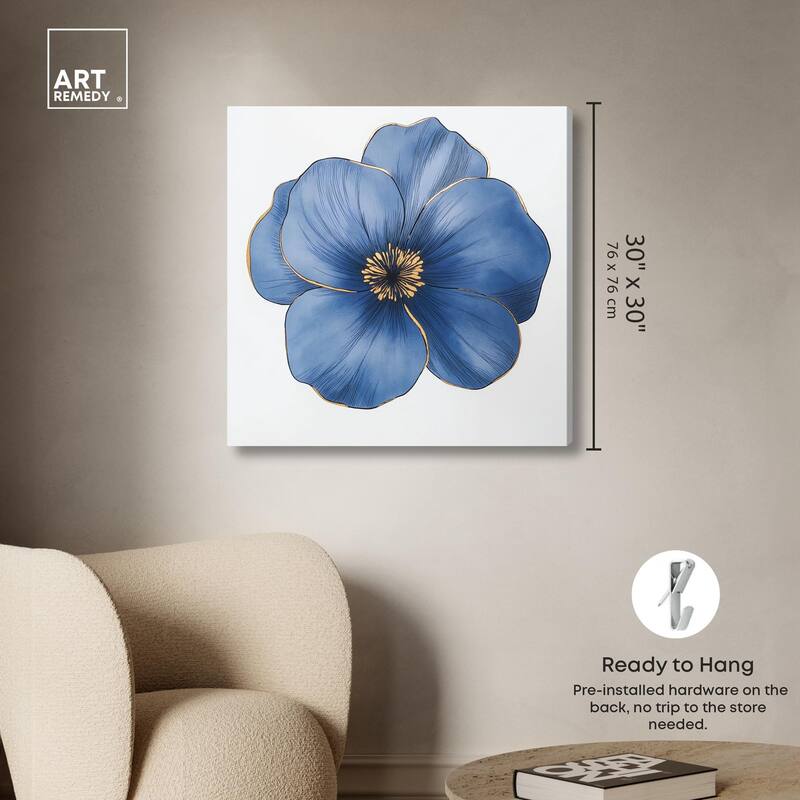 Blue Brilliance II Canvas by Art Remedy, Gallery Wrapped