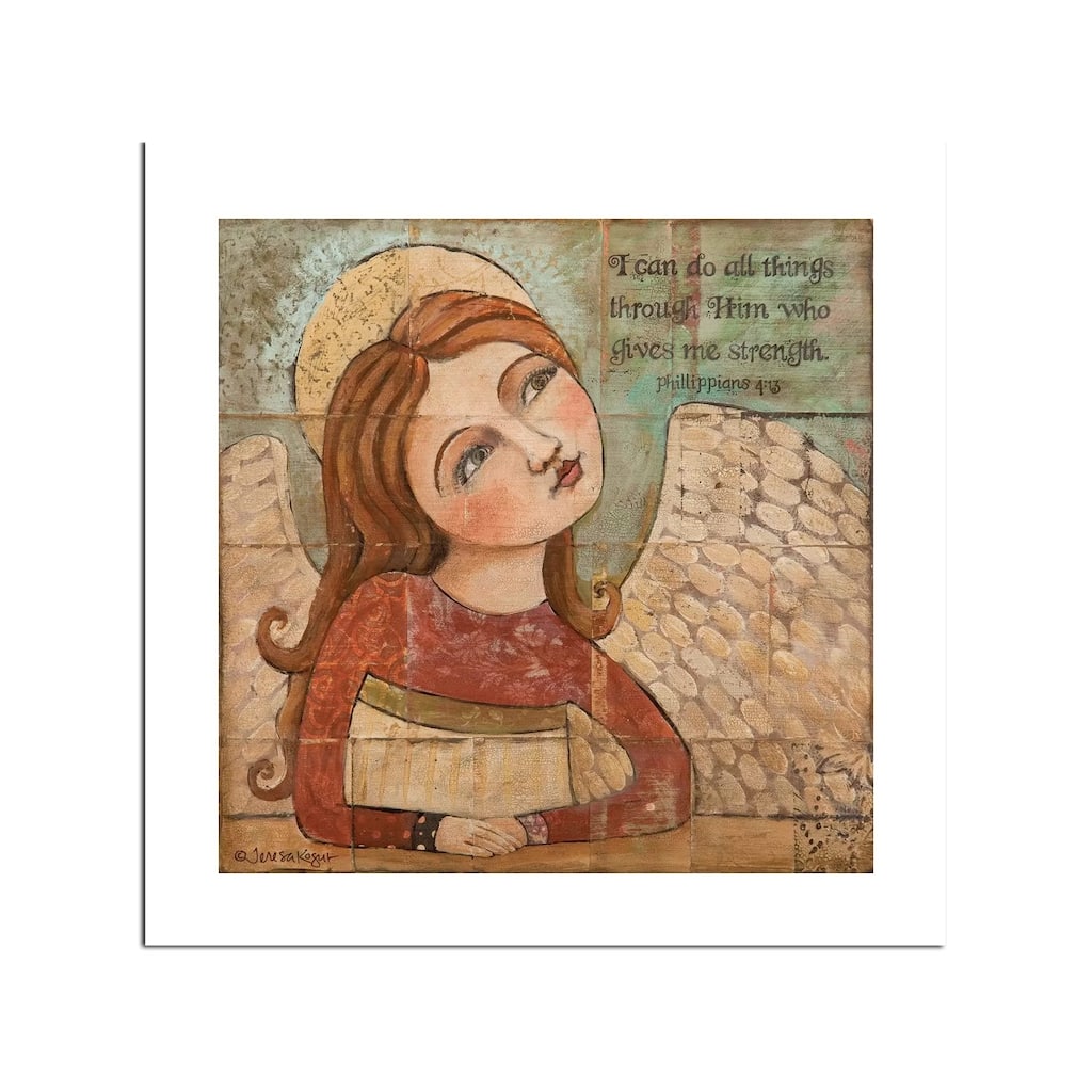 He Gives Me Strength Fine Art Paper Print by Teresa Kogut - Multi