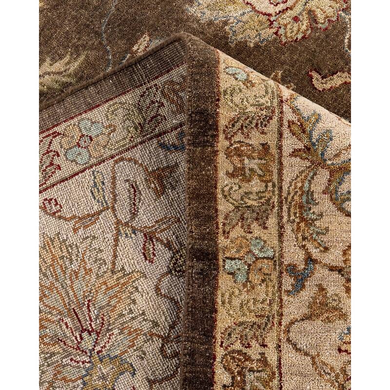 Oushak One-of-a-Kind Handmade Area Rug, Brown - 8' 2" x 9' 9"