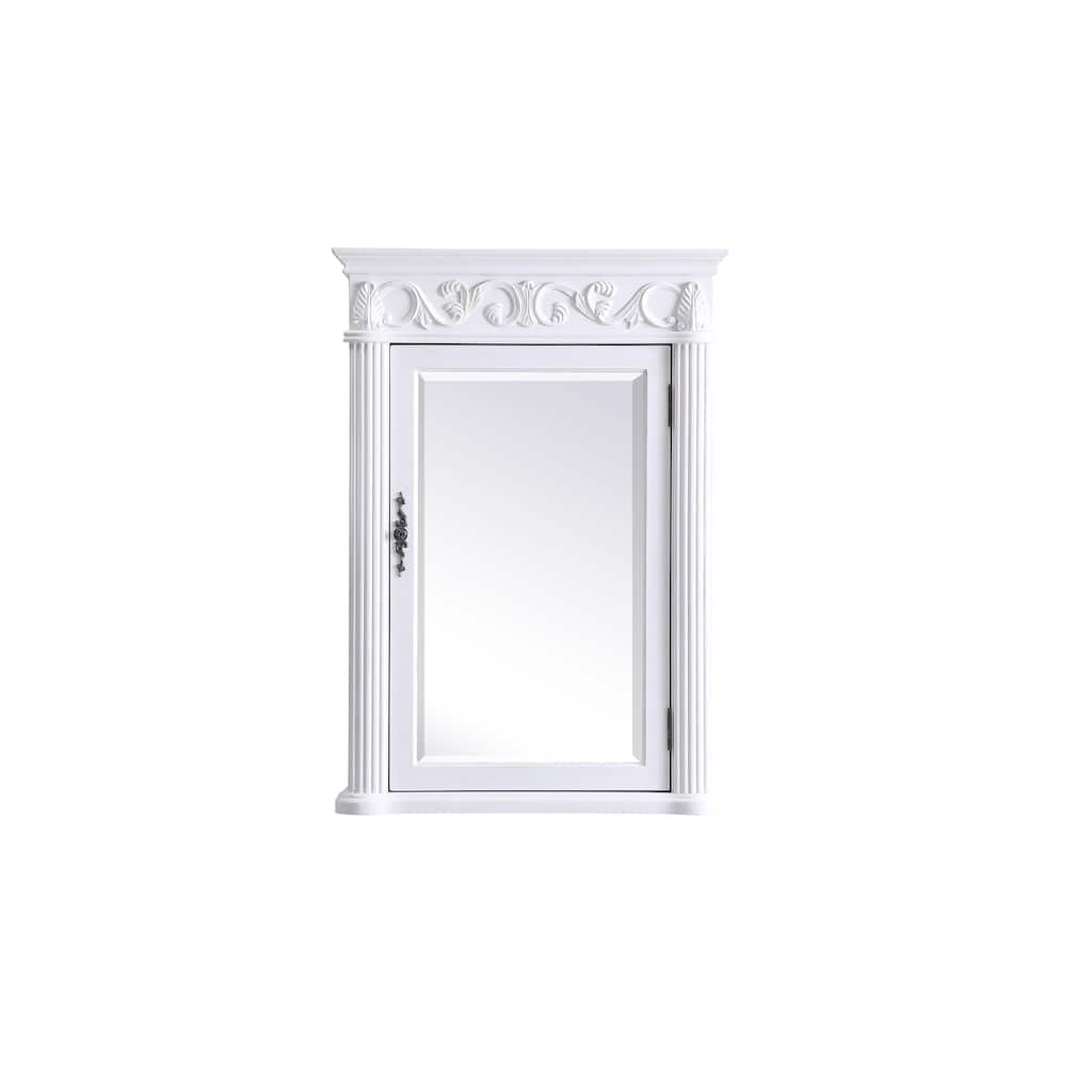 Roman 25" Antique White Medicine Cabinet