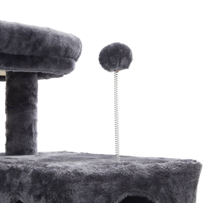 73" Multi-Level Cat Tree Tower with Condos, Hammock & Scratching Posts - Sturdy Cat Furniture for Large Cats