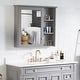 preview thumbnail 69 of 95, Modern Surface Mount Solid Wood Framed Medicine Cabinet With Mirror and Shelves