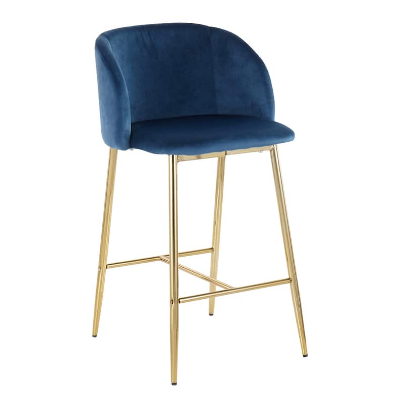Silver Orchid Harding Velvet Counter Stool (Set of 2)