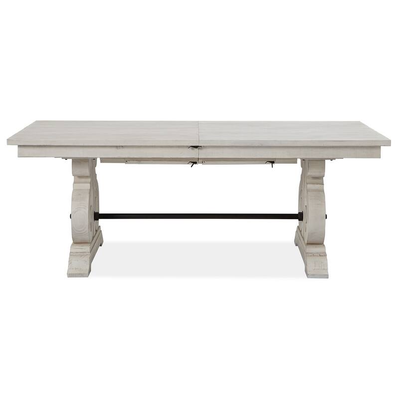 Magnussen Home Bronwyn Alabaster And Toasted Nutmeg Extendable Rectangular Dining Table - 40''W x 80''D x 30''H