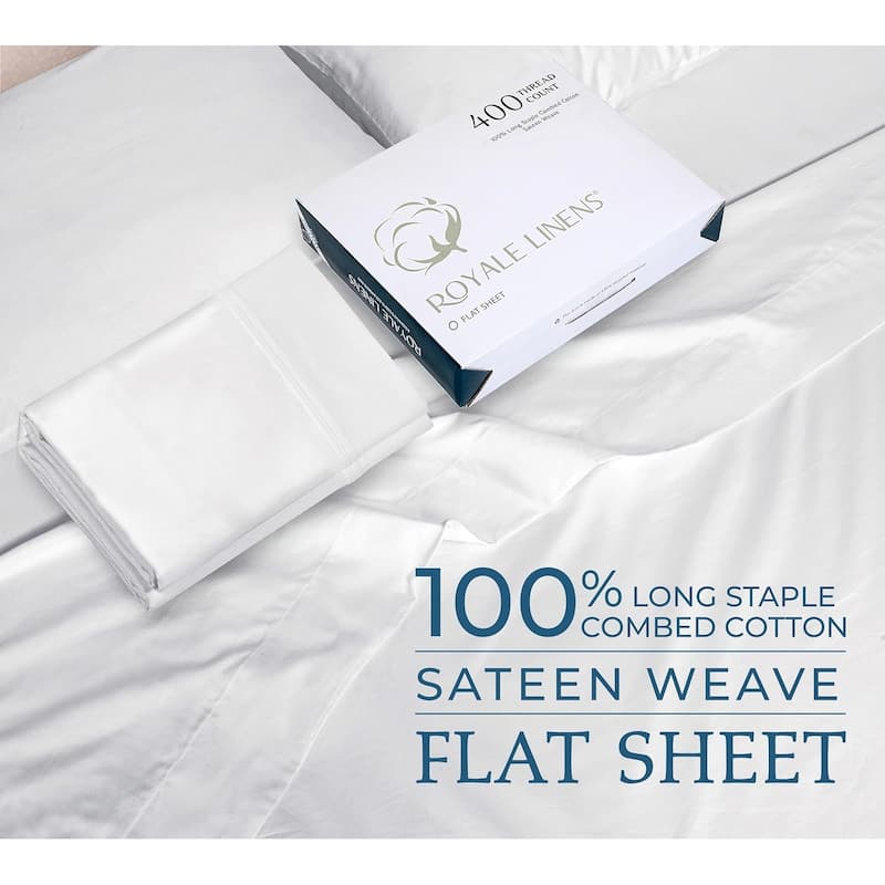 Royale linen 400 Thread Count Cotton Flat Sheet