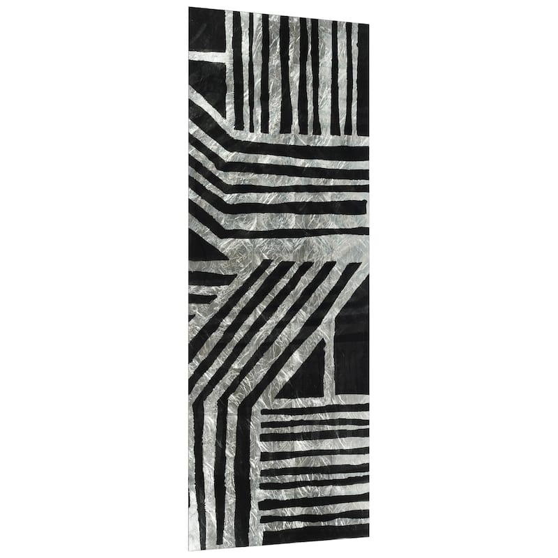 "Nokomis B" Reverse Printed Tempered Glass with Silver Leaf