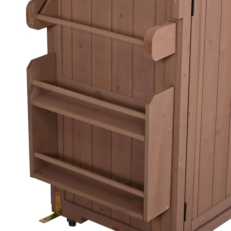 60.2"W Rolling Outdoor Kitchen Island with Wheels and Stainless Steel Top, Wood Grill Cart with Spice Rack&Wine Rack