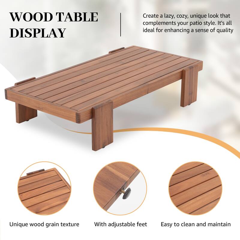 Modern Wooden Outdoor Sofa Set with Cushions