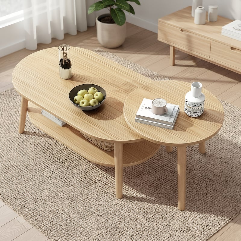 Modern Wooden Household Creative Dining Table Oak Coffee Table