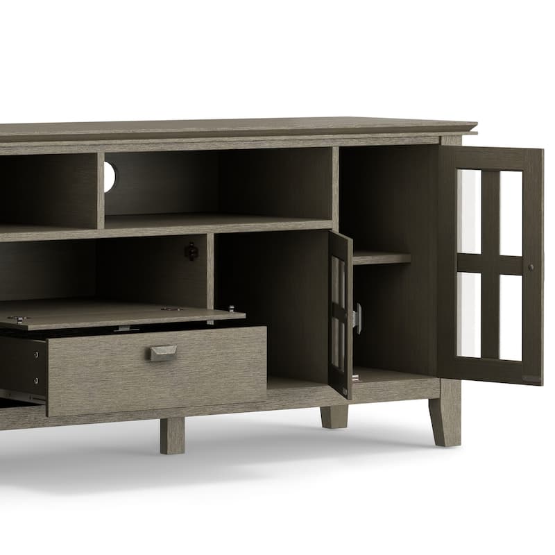 WYNDENHALL Stratford SOLID WOOD 72" Wide TV Media Stand For TVs up to 80"