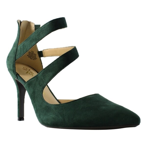 nine west green pumps
