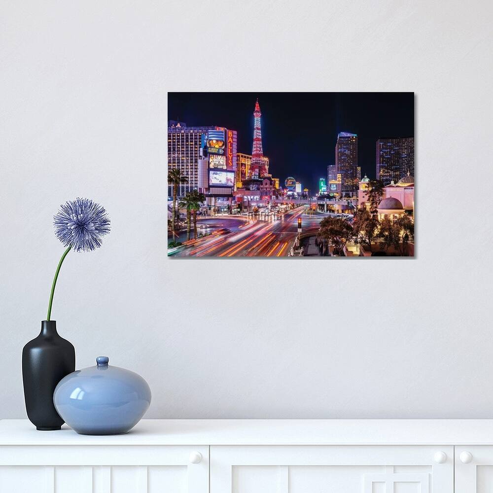 iCanvas "Las Vegas Nevada At Night Strip View" by Susanne Kremer Canvas Print