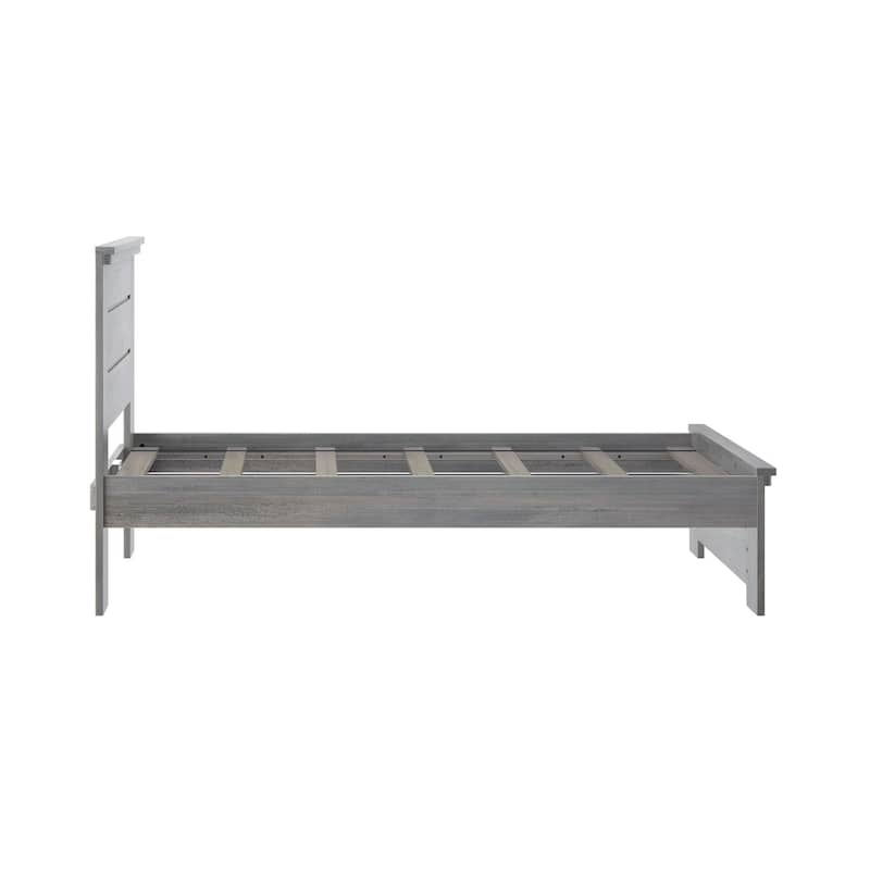 Plank and Beam Farmhouse Twin Bed with Panel Headboard