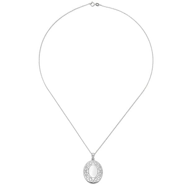 18 inch Rhodium Light Oval Cable Chain. 18 inch Rhodium Light Oval Cable Chain.