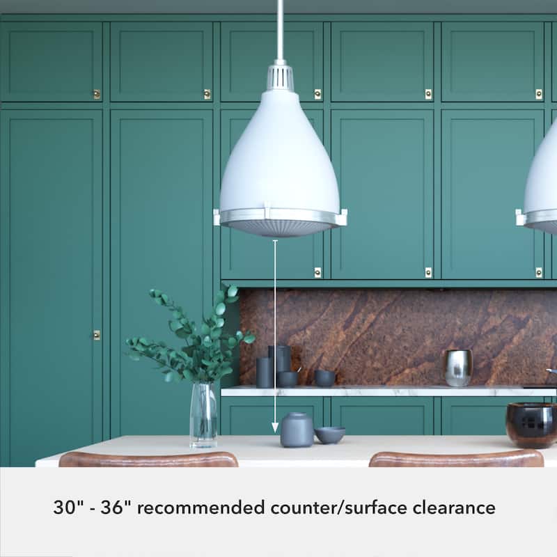 Hunter Bluff View Retro 16" 3-Light Pendant - Kitchen Island, Dining Room, Entry - Mid-Century Modern, Industrial, Transitional