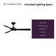 preview thumbnail 10 of 13, Fanimation Barlow 52 inch Indoor/Outdoor Black Ceiling Fan with LED CCT Select Light Kit and Remote