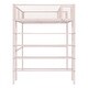 preview thumbnail 19 of 31, Twin Loft Bed with Shelves & Desk - Space-Saving Metal Frame