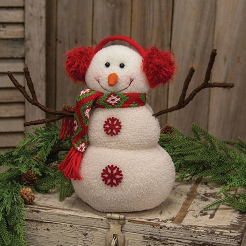 Standing Red Argyle Snowman Holiday Home Decor - 15.75" x 6" x 11"