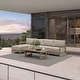 preview thumbnail 74 of 85, PURPLE LEAF Caesar Khaki Outdoor Couch with 9.6" Thick Cushion and Table for Yard Porch Deck Outdoor Patio Conversation Sets 4 Seats+1 Ottoman+1 Table - L-shaped