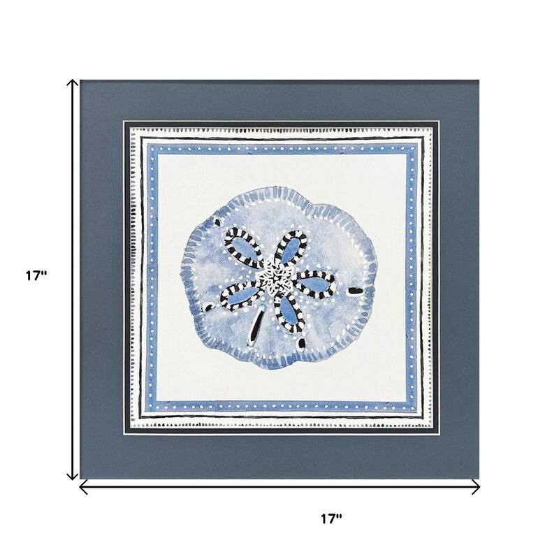 HomeRoots Set Of Two Seaside Blues I White Framed Wall Art