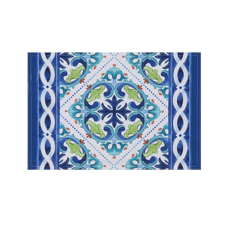 Laural Home Callisto Tiles Placemat Set of 4 - 13" x 19"