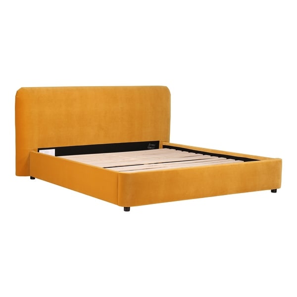 Hayton Upholstered Led Platform Bed Queen Black White