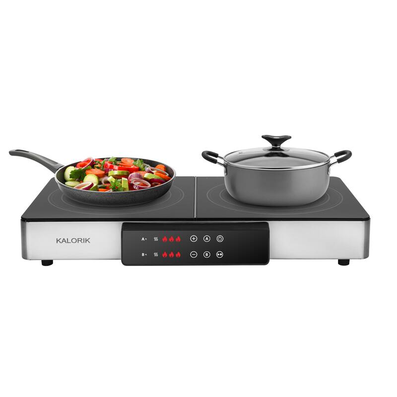 Kalorik MAXX 2-in-1 Electric Griddle & Double Cooktop