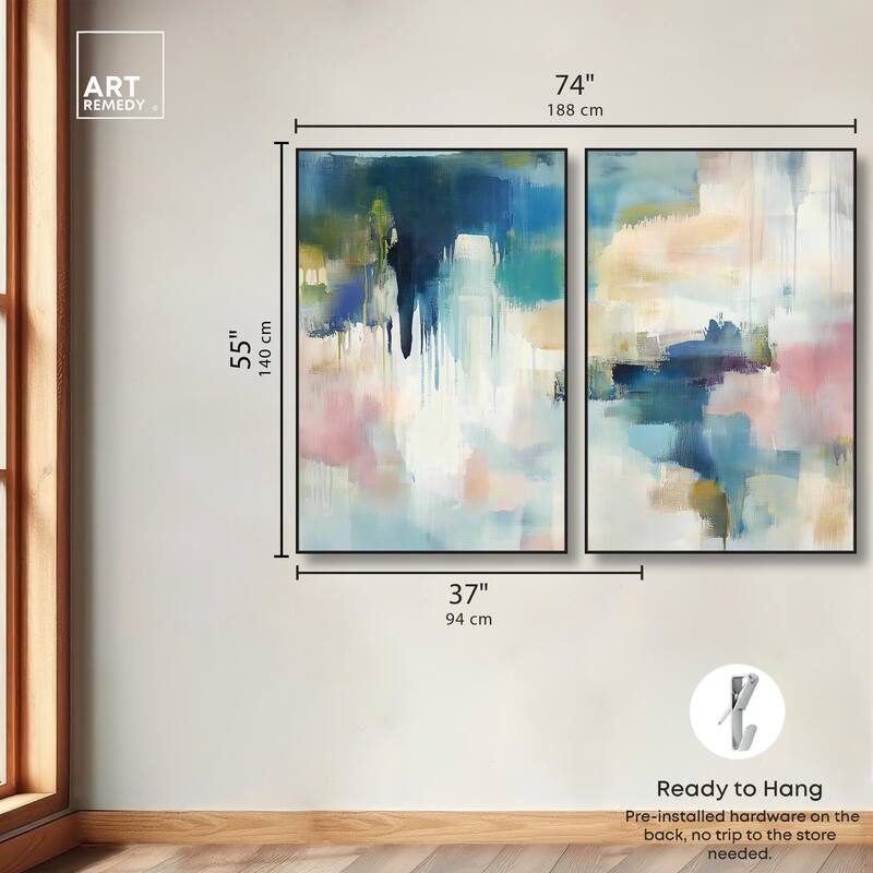 Pale Periwinkle II Canvas Set of 2 by Art Remedy