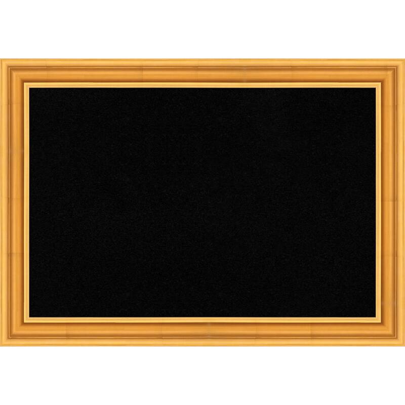 Sierra Gold Wood Framed Cork Board - Bulletin Board, Organization Board, Pin Board