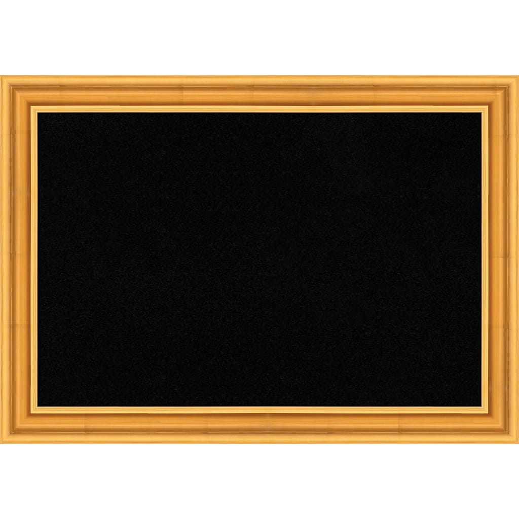 Sierra Gold Wood Framed Cork Board - Bulletin Board, Organization Board, Pin Board