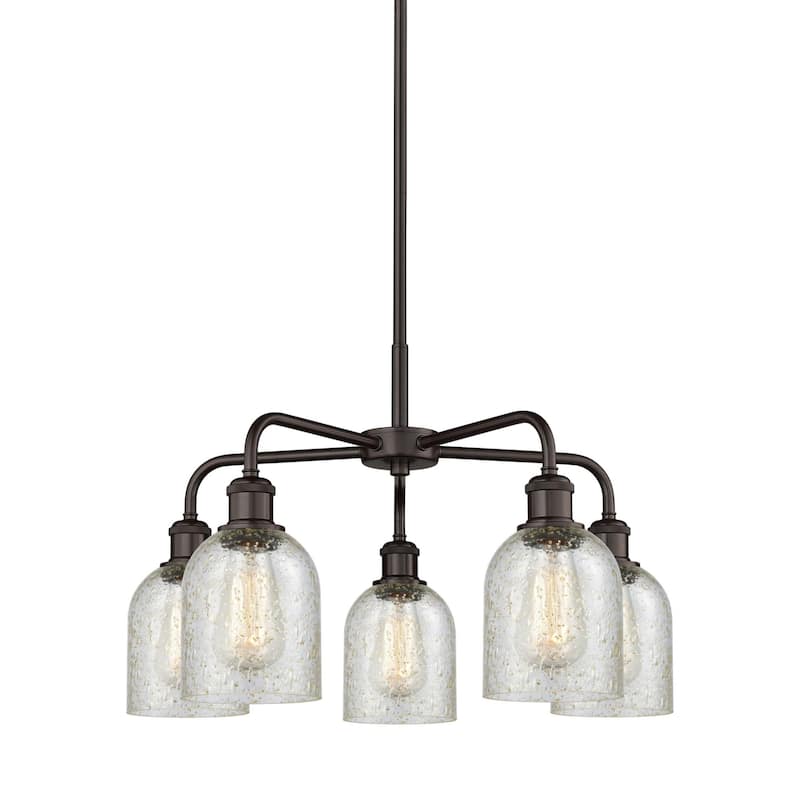 Innovations Lighting 516-5CR-15-23 Caledonia Chandelier Caledonia 5 - Oil Rubbed Bronze / Mica
