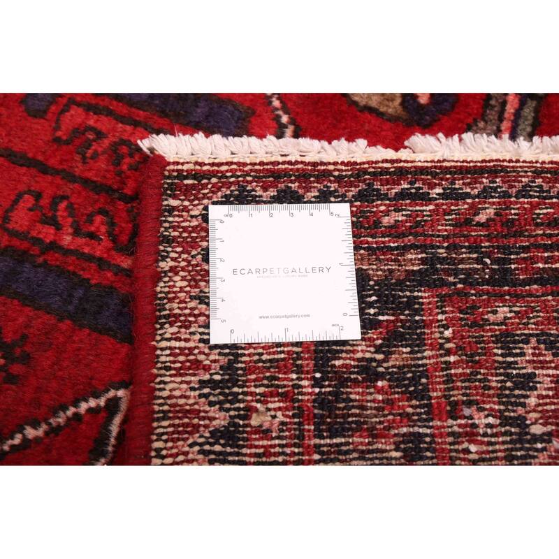ECARPETGALLERY Hand-knotted Andelz Red Wool Rug - 3'5 x 10'2