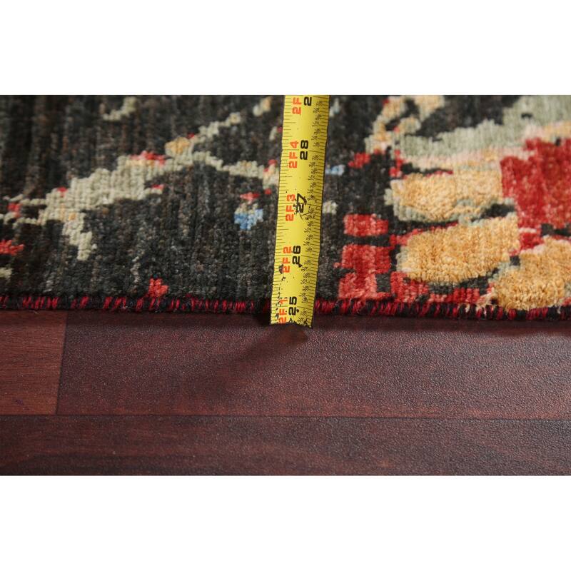 Wool/ Silk Vegetable Dye Abstract Modern Area Rug Hand-knotted Carpet - 6'7" x 9'8"