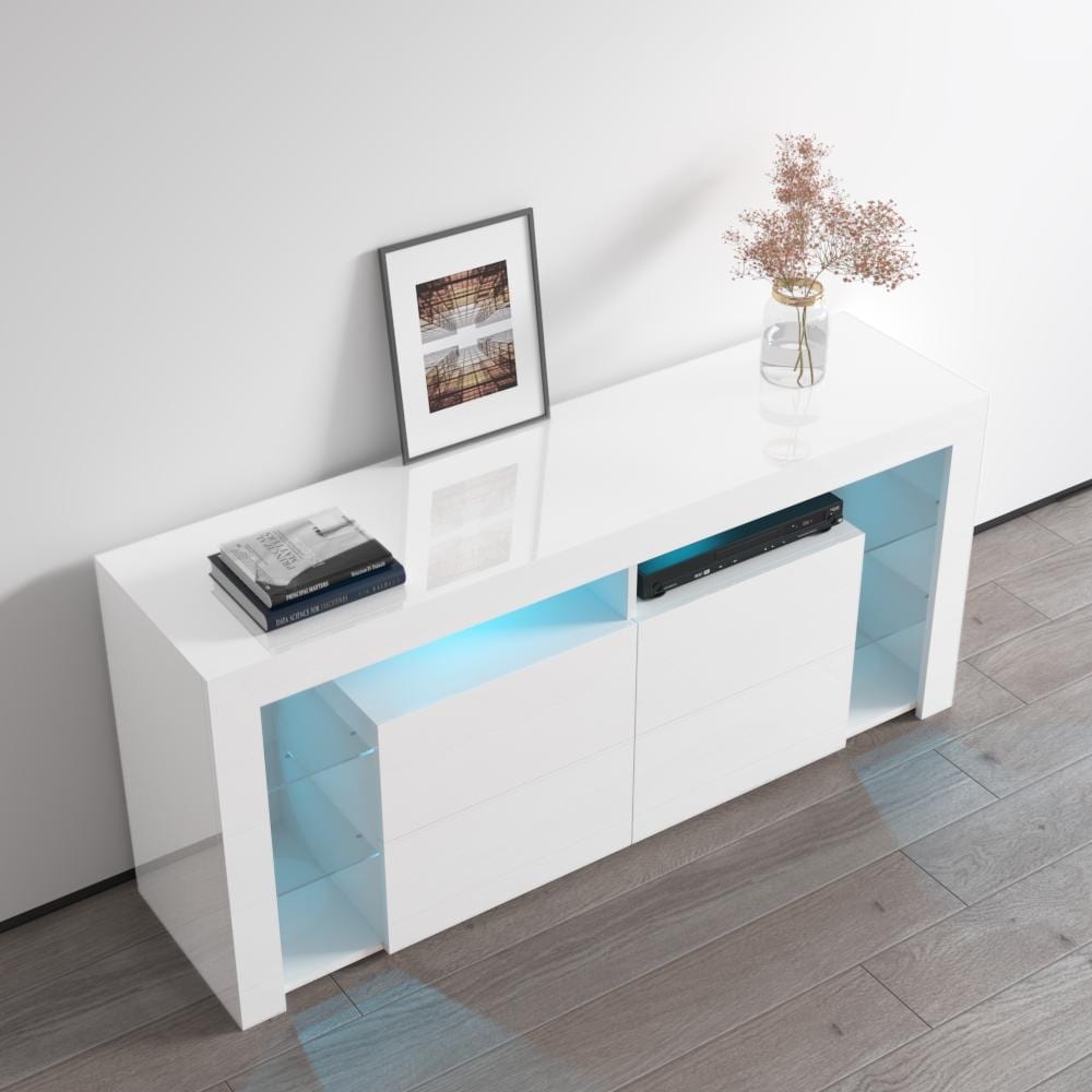 Meble Furniture Minelli Modern 61-inch Glossy TV Stand - Picture 14 of 14