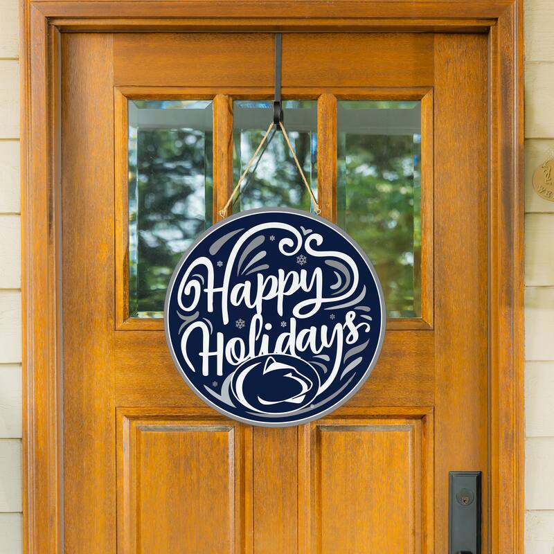 Penn State University 18" x 18" Happy Holidays Door Décor Wall Sign - 18" x 18"