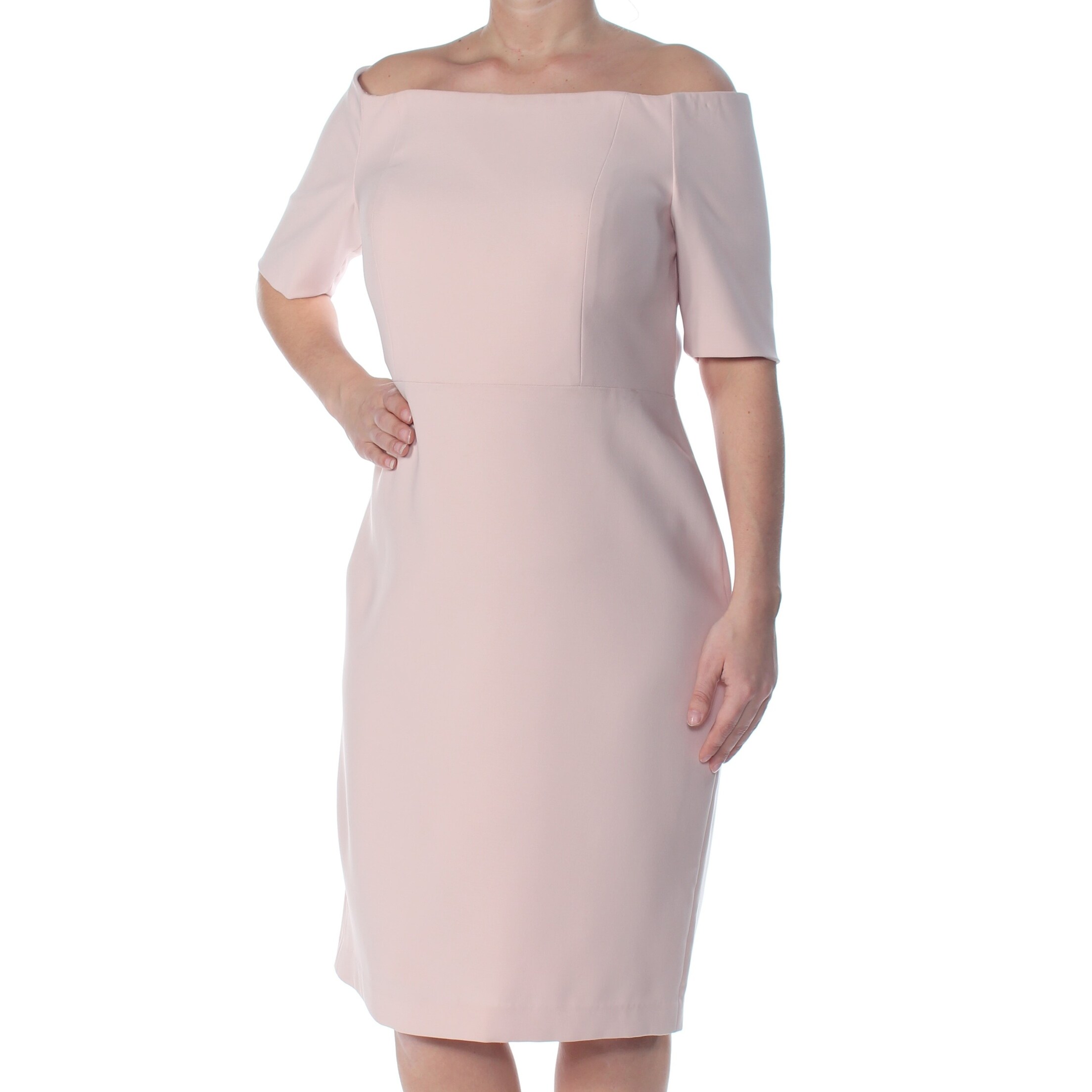calvin klein boat neck sheath dress