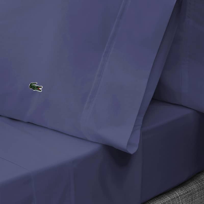 Lacoste Percale Cotton Solid Sheet Set