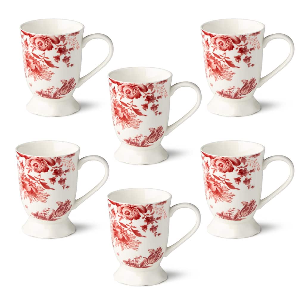 Certified International Gabrielle Rose 16 oz. Mugs, Set of 6 Assorted Designs