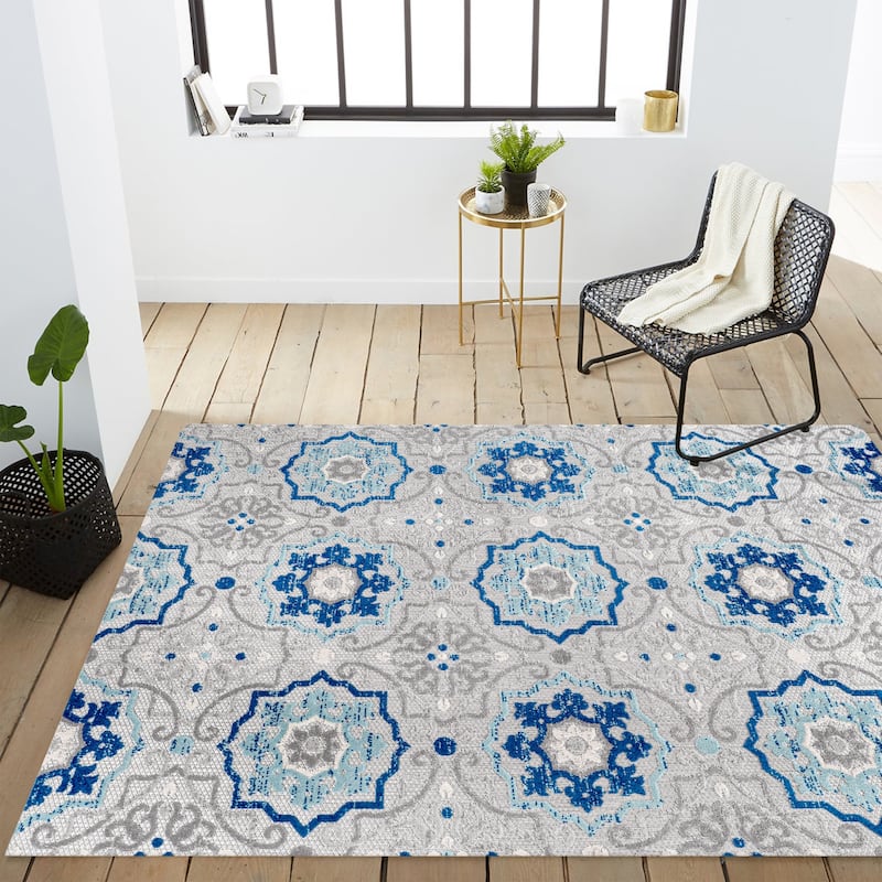 JONATHAN Y Julien Medallion Indoor/Outdoor Area Rug