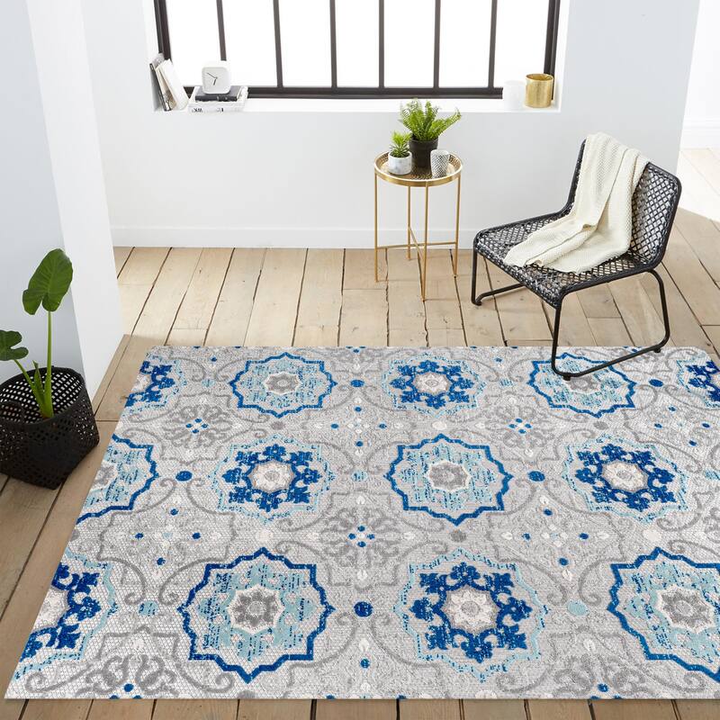 JONATHAN Y Julien Medallion Indoor/Outdoor Area Rug