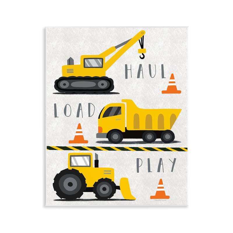 Stupell Haul Load Play Trucks Wall Plaque Art Design By Elizabeth Tyndall - 11 x 14