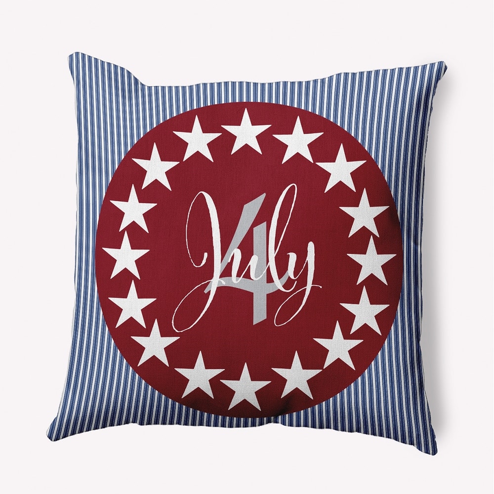 July Four Indoor/Outdoor Throw Pillow