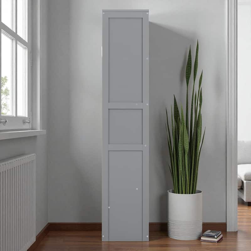 Queen Size Murphy Wall Bed with Shelves, Foldable Cabinet Bed with Storage, Space-Saving Wall Bed for Home Office