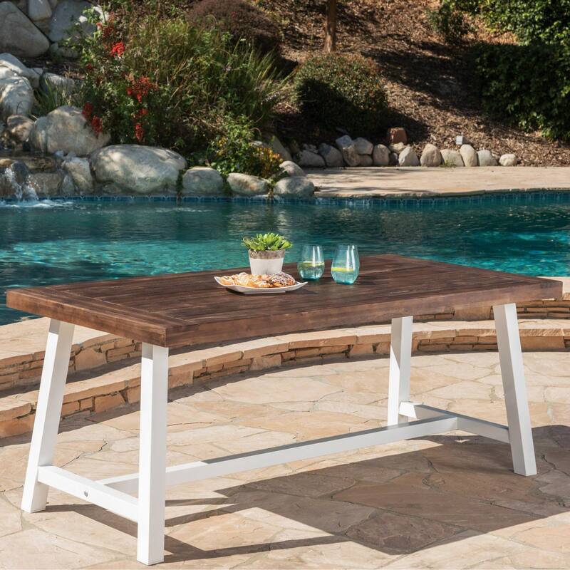 Carlisle Outdoor Rustic Wood Dining Table by Christopher Knight Home - 71.00" L x 35.50" W x 29.25" H