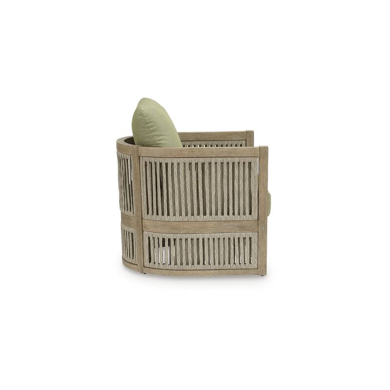 Signature Design by Ashley Moondance Green/Brown Outdoor Lounge Chair (Set of 2) - 28" W x 30" D x 35" H