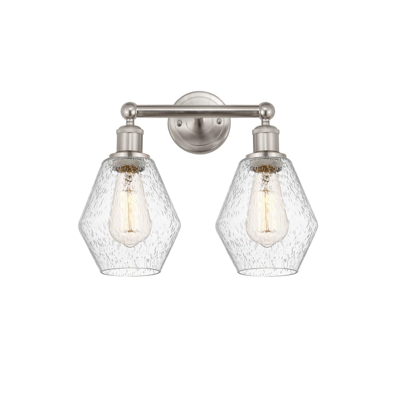 Innovations Lighting 616-2W-12-15 Cindyrella Vanity Cindyrella 2 Light - Brushed Satin Nickel / Seedy