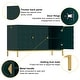 preview thumbnail 25 of 51, Clihome 3 Door Glossy Media Storage Sideboard Accent Cabinet