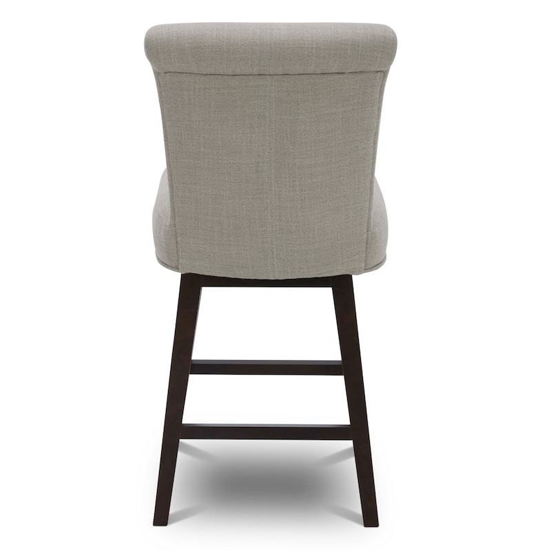 Spruce & Spring Noah Upholstered 26-inch Counter Height Swivel Barstool Set