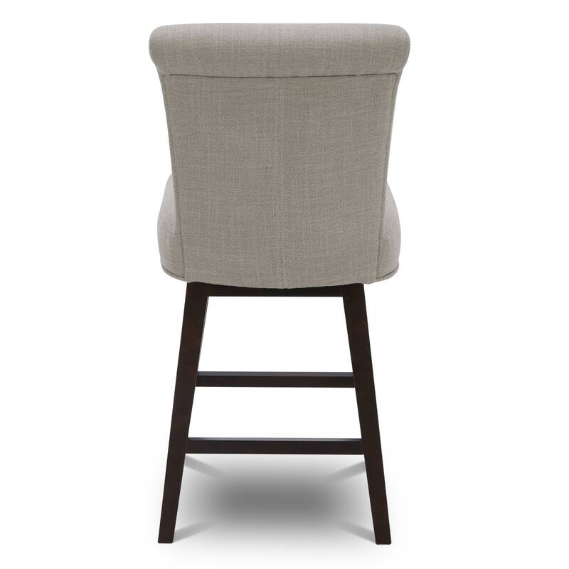 Spruce & Spring Noah Upholstered 26-inch Counter Height Swivel Barstool Set
