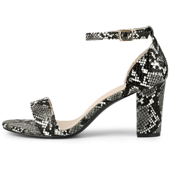 printed sandals heels